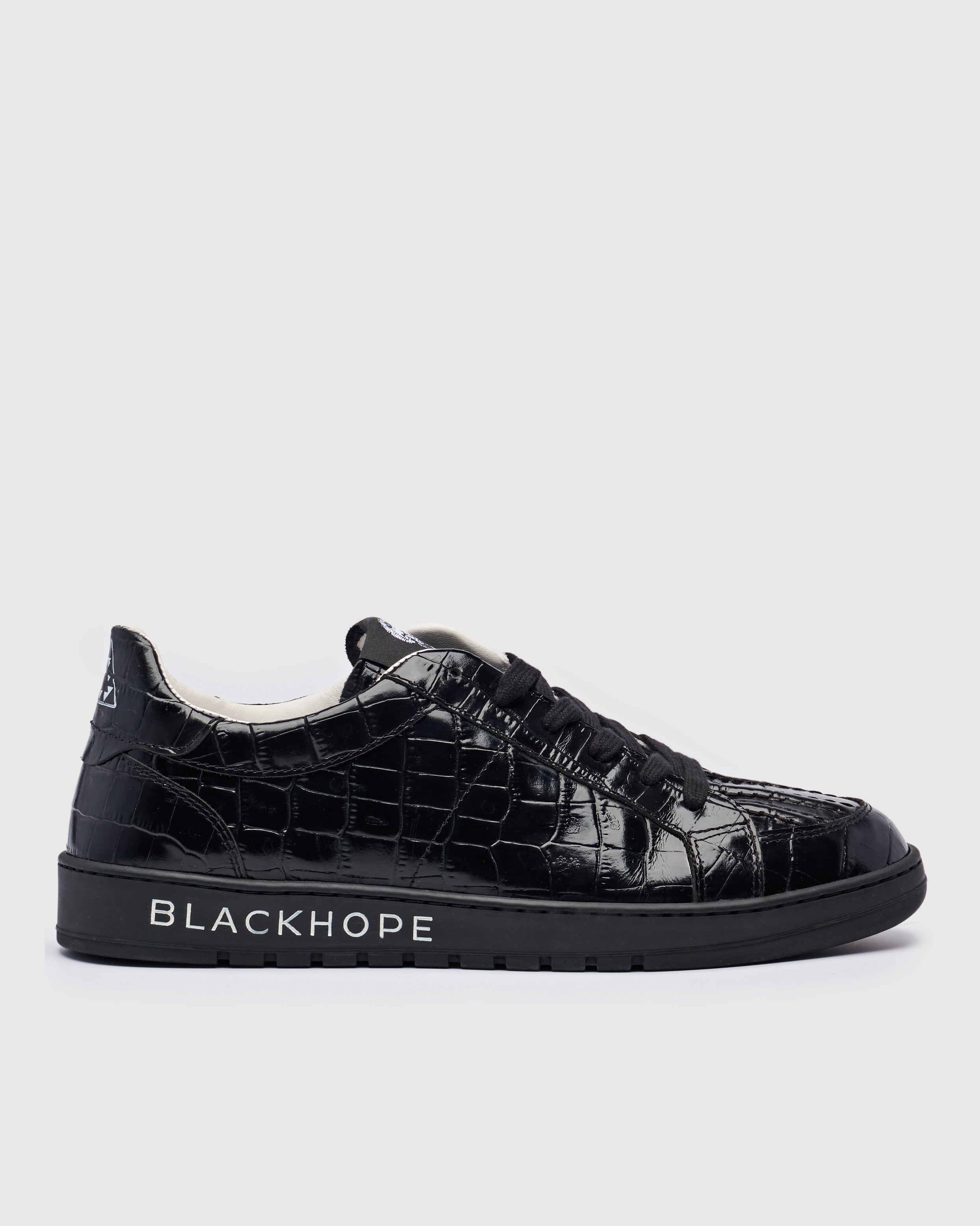 Blackhope NEXT Low in Pelle Nera Stampa Cocco