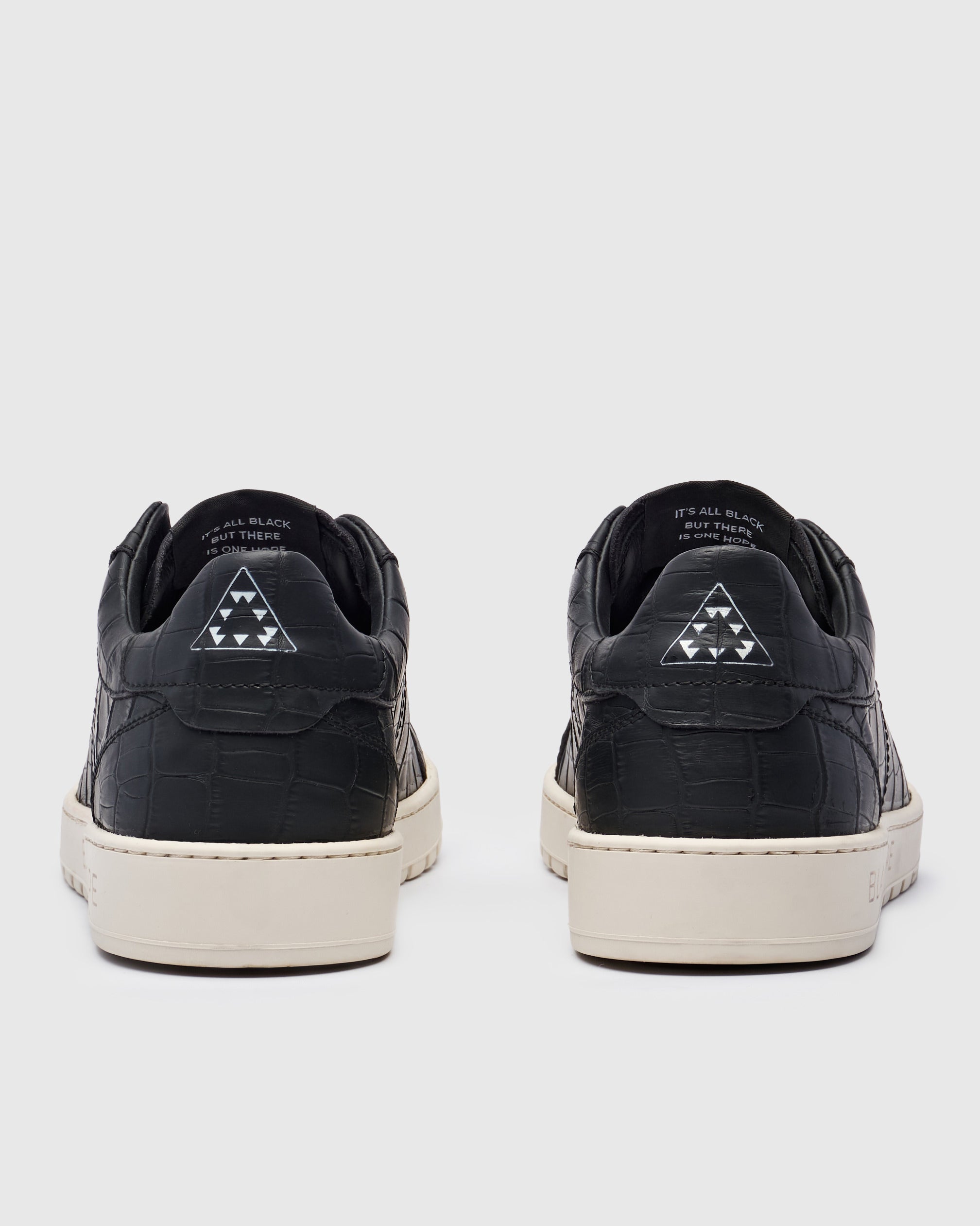 Blackhope Sneaker NEXT Low in Pelle Nera Stampa Cocco