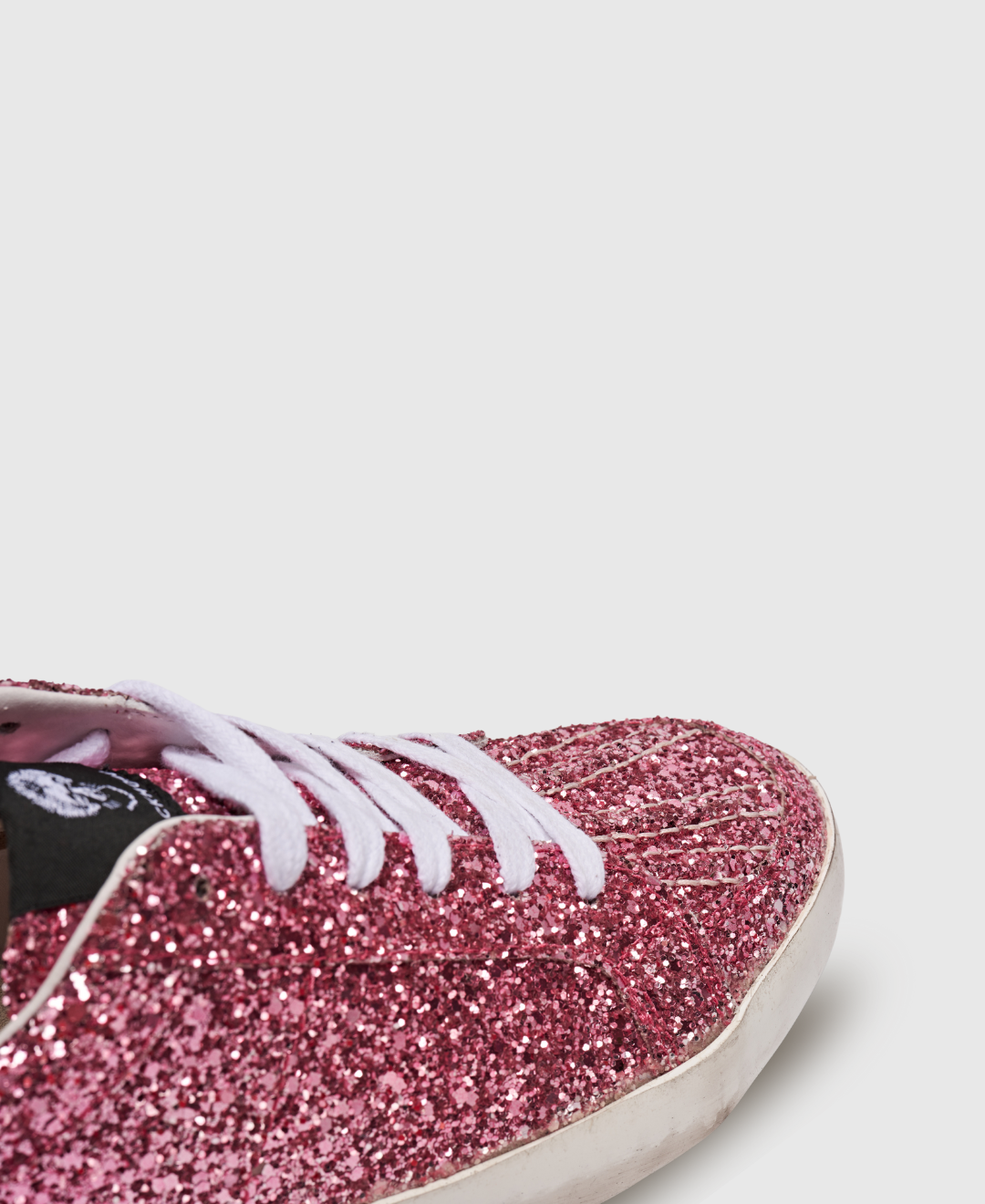 Lagos Low Sneakers in Calfskin with Glitter